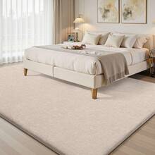 EDIMENS Rugs Living Room Large 160x230, Grey Rug For Bedroom Washable Area Rugs Anti Slip Fluffy Rug Shaggy Cream Carpets Extra Large Rugs For Living Room, Home Decor - Sand - View 7