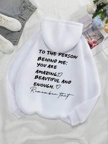 2026 To The Person Behind Me You Are Amaeing Women Hooded Sweatshirts Autumn Winter Warm Casual Hoodie Harajuku Casual Tops,Fall Outfits Women,Y2k - White - View 3