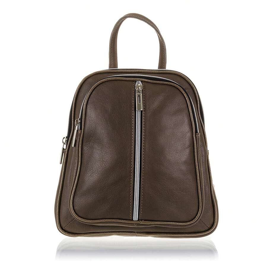 Dam Marciana Backpack Women.Authentic Leather Dollaro - 深棕色 - 查看 1