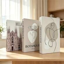 2/3pcs Set Home Fashion Realistic Book Decor, Luxury Decorative Books, Living Room Decor, Home Decor, Coffee Table Books, Modern Fashion Decorative Books, Stackable Display Books, Hotel Decor, Gift - Simulated Book - View 2