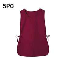 1 pieza Delantal de limpieza para el hogar, estilo chaleco, 2 bolsillos, unisex, delantal de trabajo, delantal de empleado, múltiples colores disponibles, adecuado para cafetería, restaurante y otros lugares - color sólido - Ver 12