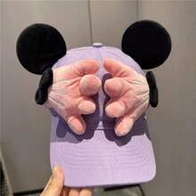 1 mũ lưỡi trai Disney mới họa tiết hoạt hình nơ và lá cọ, mũ lưỡi trai che nắng dễ thương hài hước - Nhiều kiểu dáng - Xem 6