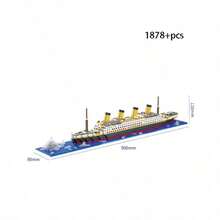 3000pcs Classic Luxury Cruise Ship Model, Large Cruise Ship 3D Puzzle Creative Art Collection Display, Birthday Valentine's Day Toy Gift, Elegant Decorative Ornament, High-Quality Building Blocks, Stable Structure, Collectible Model, Adult DIY Stress Relief Project - Multicolor - View 10