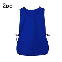 1 pieza Delantal de limpieza para el hogar, estilo chaleco, 2 bolsillos, unisex, delantal de trabajo, delantal de empleado, múltiples colores disponibles, adecuado para cafetería, restaurante y otros lugares - color sólido - Ver 19