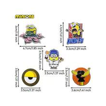 Universal 1件官方授權琺瑯胸針 奢華收藏版鋁合金金屬徽章胸針，獨特趣味，適合日常配戴，情人節禮物 - 1pc - 查看 3