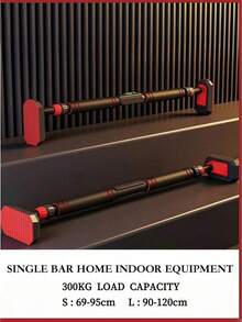 1pc Wall-Mounted Pull Up Bar, Drill-Free Design, With Anti-Slip Rubber Pads, Extendable, Portable And Easy To Install, Home Fitness Equipment Suitable For Door Frames And Walls - Multiple Specifications - View 3