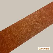 Kit 3 Espelhos Decorativo Organico Borda de Couro Várias Cores Moderno Para Escritorio Sala Quarto Banheiro + Pendurador - Trio Borda Caramelo - Visão 5