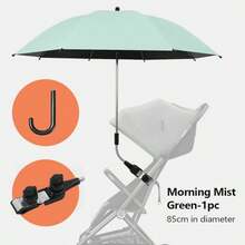 360° Rotatable UPF 50+ Sun Shade, Flexible Arm, Clip-On Handle, Stroller Sun Umbrella: Essential Summer Sun Protection, Suitable For Strollers, Bicycles, Wheelchairs - Multicolor - View 17