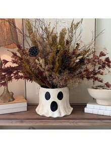 1pc 5.9 Inch Ghost Flower Pot Candy Bucket Halloween Party Decoration Room Home Decor Desktop Ornament Scene Atmosphere Arrangement Theme Party Family Gathering Birthday Small Gift Outdoor Garden Yard Decor Prop - A - View 5