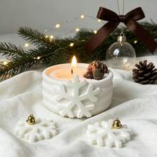SILIKE LUFEI DIY Resin Mold Christmas Storage Box Silicone Mold Snowflake Christmas Tree Plaster Candle Cup - Christmas Molds - View 3