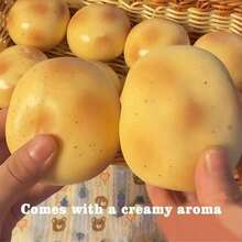 Squishy en forme de pomme de terre rempli de farine, balle anti-stress réaliste en forme de pomme de terre de plusieurs tailles, jouet de décompression pour le bout des doigts à la texture de pâte souple, avec un son de craquement ASMR croustillant, jouet de décompression de bureau, cadeau créatif, accessoire de photographie, jouet de collection original, squishy, jouet à presser, anti-stress - Multicolore - Voir 9