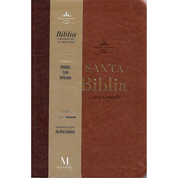 Biblia RV1960 obsequios y premios cafe Imitacion piel Tamaño Manual 11 Puntos