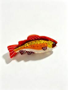 1件春夏海洋鮭魚造型大髮夾，獨特有趣，適合女性日常佩戴於後腦 - 彩色 - 查看 18