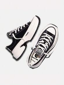 Converse Run Star Crush Autumn New Shark Thick Sole Sneakers Unisex A18465C - Black and White - View 7