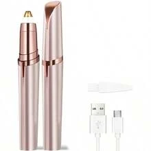 Electric Eyebrow Trimmer, Suitable For Women, Unisex Body Hair Remover, USB Rechargeable, Lithium Battery, Multi-Use For Eyebrows, Nose, Lips, Rechargeable Automatic Eyebrow Trimmer For Beginners - A - View 13