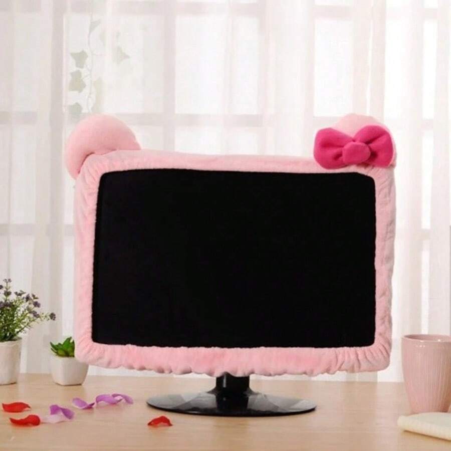 1pc Cute Dust-Proof Computer Laptop Monitor Decorative Protective Cover - A - View 1