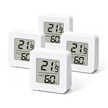 1/2/3 piezas Higrómetro digital pequeño Termómetro de ambiente Medidor de temperatura y humedad para el hogar, oficina, terrario de reptiles, termómetro de interior - Termómetro e higrómetro - Ver 3