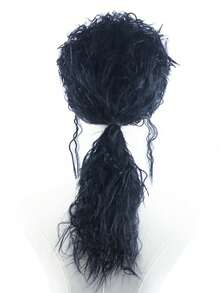 Cosplay Wig 20inch Button Mesh Black Curly Unisex African Wig Stage Performance Holiday Party Heat-Resistant Fiber Realistic Hair - Black - View 5