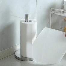 Portarotoli da cucina verticale in acciaio inox ø15cm base pesante antiscivolo supporto carta da cucina design minimalista piano di lavoro - Visualizzare 8