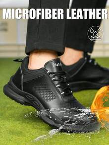 Men's Chef Work Shoes, PU Sole Professional Kitchen Restaurant, Suitable For Kitchen, Restaurant, Cafeteria And Hotel Cleaning Work Environments - 黑色 - 查看 2