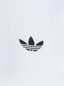 Adidas Originals Women's JACQUARD TEE Short Sleeve Knit Collarless T-Shirt TJV9647 - White - View 3