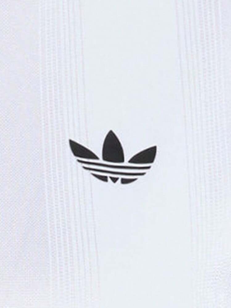 Adidas Originals 女款緹花短袖針織無領T恤 TJV9647 - 白色 - 查看 3