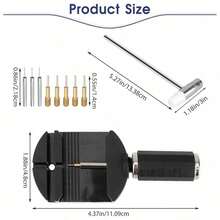 Watch Link Removal Kit 11pcs Watch Band Sizing Tool For Watch Strap Adjustment Watch Repair Tool Kit With Hammer Spring Bar - Silver - View 8