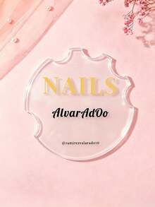 Customizable Acrylic Nail Photo Palette, Nail Tech Photo Prop For Nail Art And Selfies, Nail Custom Logo, Nail Hand Symbol, Reusable, Aesthetic, Mom, Friends, For Mother's Day, For Birthdays, For Weddings, Photography Background, Personalized Gift - Multicolor - View 24