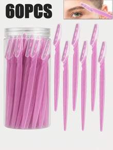Juego de 30 piezas de rasuradora de cejas rosa con brillo, recortadora y rasuradora de cejas, herramienta exfoliante para raspar la piel, recortadora para depilación corporal y juego de rasuradora facial y de cejas, hoja de mango largo con cubierta protectora de precisión, herramienta de arreglo de cejas para mujeres, adecuada para uso diario o de viaje - Rosa brillante - Ver 7