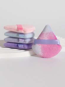 20pcs Large Triangle Powder Puff, Dip The Powder Puff Into Loose Powder And Gently Press Onto The Face To Achieve A Set Makeup Effect. Use The Edge Or Pointed Part Of The Powder Puff To Handle Detail Areas Like The Nose Wings And Eye Corners To Ensure Even Makeup. - Multicolor - View 10