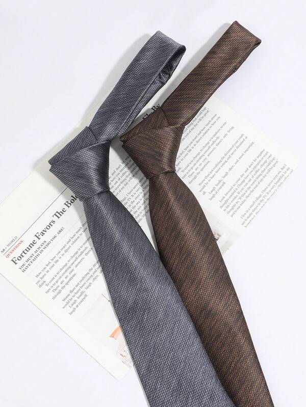 1PC Men's Fashion Fine Line Textured Hand-Tied Necktie Suitable For Daily Office, Party, Formal Suit Matching