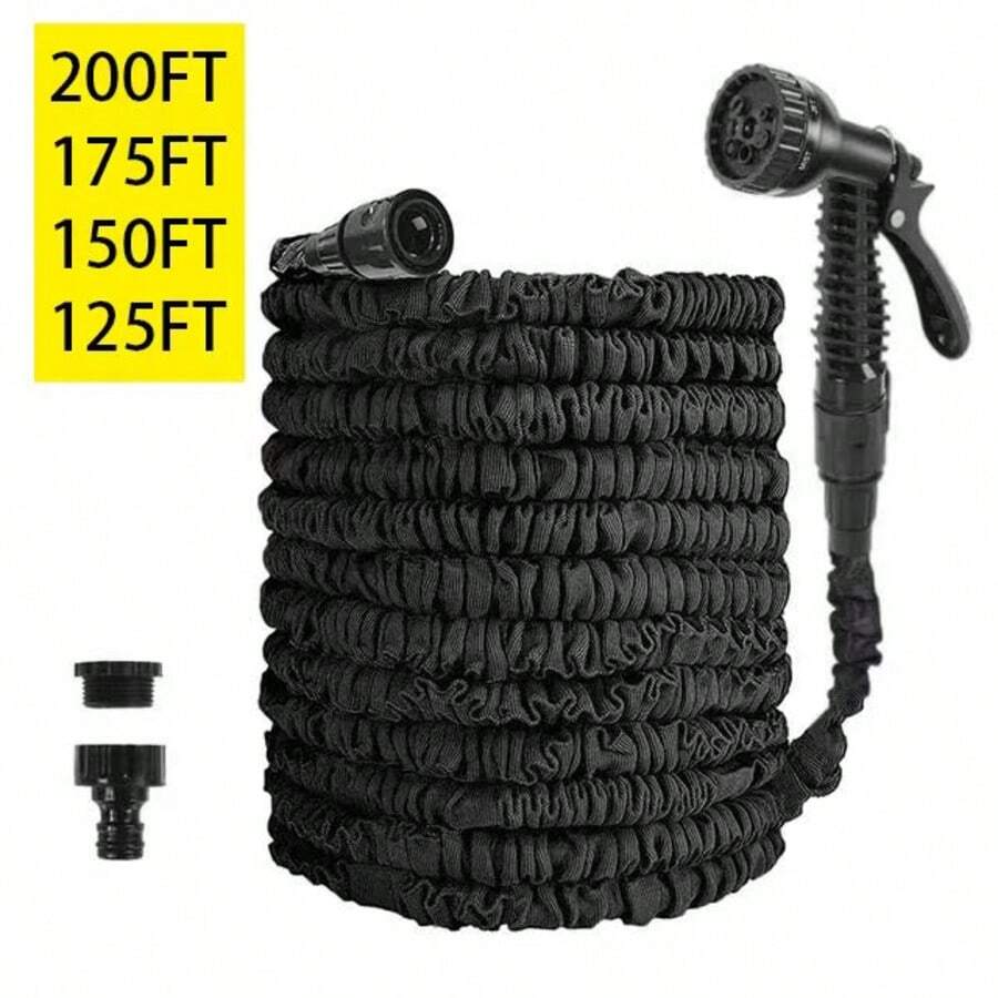 200FT/175FT/150FT/125FT Expandable Garden Hose, Durable Waterproof Hose With Triple Expansion Function, Magic Garden Hose Equipped With Spray Gun And 7-Way Adjustable Nozzle
