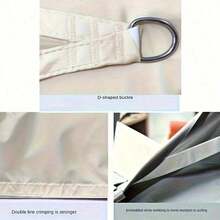 1pc Sun Shade Sail Outdoor Right Triangle Canopy Shade Cover Cloth Tarp For Pergola Patio Backyard Garden Deck Awning - Beige - View 11