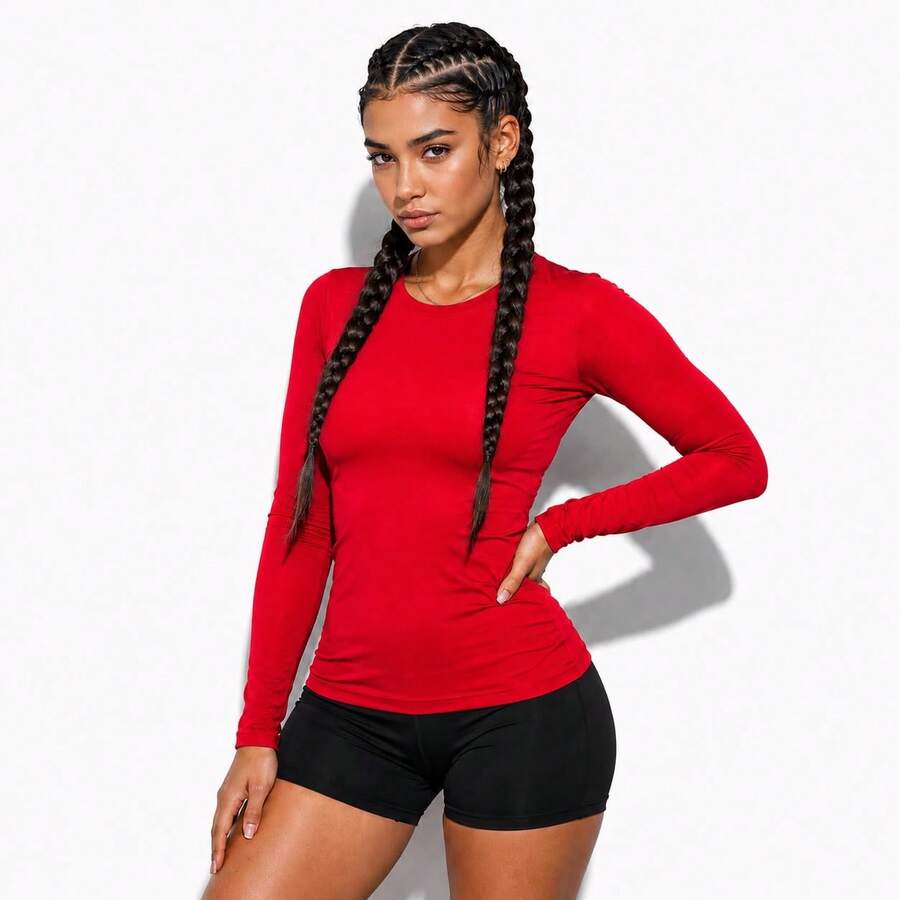 Women's Thermal Top With UV 50+ Sun Protection - Rojo - Ver 1