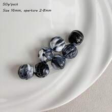 25pcs Acrylic 16mm Pumpkin Beads With Dual Color Gradient, DIY Handmade Bead String Mobile Phone Chain Pendant Material Jewelry Loose Beads - Multicolor - View 16