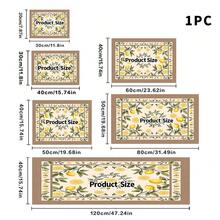 1 pieza Tapete de secado de platos, tapete para cafetera, tapete de secado de platos con patrón elegante vintage de rama de limón, tapete absorbente y a prueba de humedad para encimera de cocina, tapete práctico para uso diario en el hogar, adecuado para uso en cocina y comedor, tapete absorbente multiusos para escritorio, tapete de protección para escritorio de habitación, regalo festivo, decoración de cocina - XYLSD745 - Ver 12