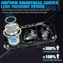 S&D Motorcycle LED Spot Light Dual Color Hi/Low Beam Fog Lamps For Car Trucks SUV UTV 12V 24VMini Lens Headlight Driving Light - Motorcycle LED Light - View 4