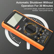 NJTY DT-9205 جهاز قياس متعدد رقمي، جهاز اختبار متعدد النطاق اليدوي لقياس الجهد والتيار والمقاومة والسعة والتردد ودرجة الحرارة والديود والترانزستور HFE، شاشة LCD كبيرة، إيقاف تلقائي للطاقة، حامل قابل للطي للاستخدام المنزلي والصناعي - متعدد الألوان - مشاهدة 3