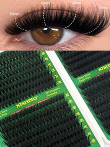 640/384 Clusters False Eyelashes, Large Capacity False Eyelash Set (Book-Style Storage), 10-16mm Mixed Length, Suitable For Beginners Home DIY Extension, Single Cluster False Eyelashes, Suitable For Daily Commute, Date And Music Festival, Enlarging Eyes Effect - DD - View 6