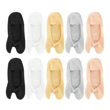 New Summer Lightweight Breathable Invisible Boat Socks Women's Japanese Style Silicone Anti-Slip Toe Separator Socks Seamless Toe Separator Socks - Multicolor - View 7