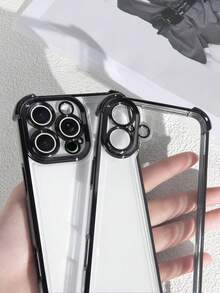 1件可調節長度掛繩，斜跨式纜繩背帶，透明電鍍防摔手機殼，防震防摔，適用於 17 Pro Max/Air/16 Pro Max/16 Plus/16 Pro/15/14/13/12/11 系列機型 - 彩色 - 查看 4