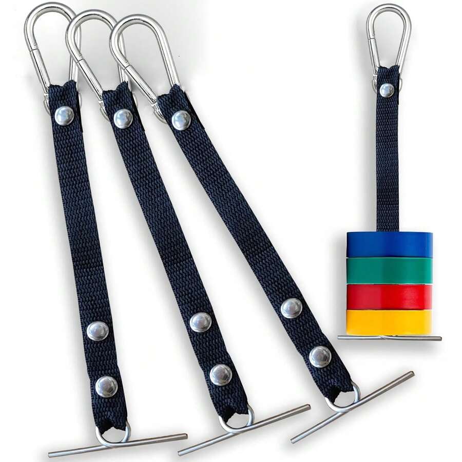 4pcs Electrician Tape Waist Storage Hanging Strap With Carabiner, Portable Electrician Tape Hanging Rack, Adjustable Length Electrician Tape Storage Strap Suitable For Tool Waist Hanging Storage, 2-Section Adjustable Waist Belt With Snap - 4pcs Electrician Waist Pouch - View 1