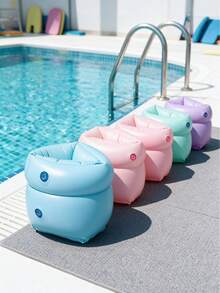 12/2pcs Thickened Double Air Chamber Inflatable Swimming Arm Floats, Ring-Shaped Arm Bands, Summer Water Accessories, Unisex Adult Style, Suitable For Swimming Training, Beach, Pool Party, Water Park, Vacation Outdoor Leisure Use - Multicolor - View 7