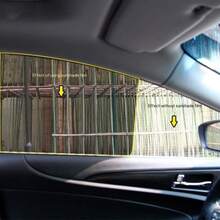 2pcs Car Side Window Sunshade, Anti-UV Static Adsorption Film Sticker Automatic Sunshade, Reusable UV Blocking Heat Insulation Privacy Protection Car Film, Suitable For Most Vehicles Car Interior Side Window Sunshade Static Adsorption Sunshade Car Blackout Board Anti-UV Sunshade Sticker 2pcs - Multiple Styles - View 4