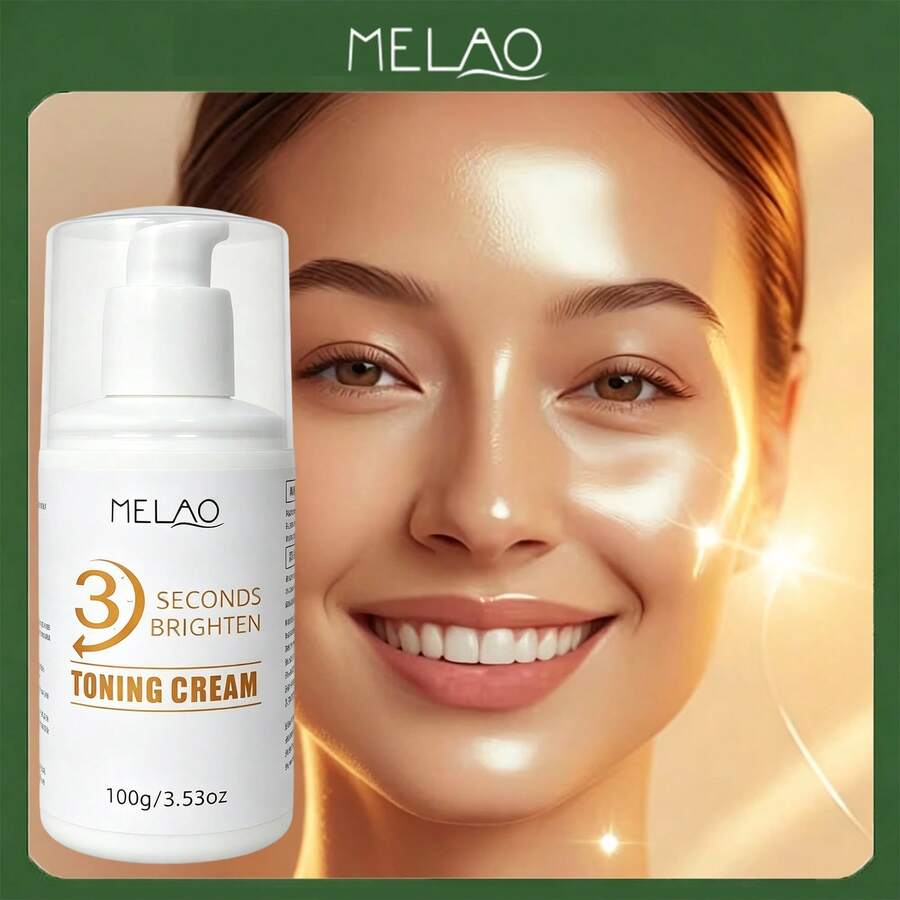 MELAO 3秒亮采面霜 100g/3.53oz,即時提亮面霜,輕盈自然光澤保濕妝前乳 - 100克 - 查看 1