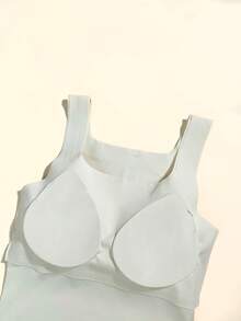 3件組極簡無縫加墊背心式內衣，舒適貼身，性感露背裸感塑形無鋼圈彈性內衣 - 彩色 - 查看 4