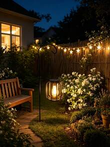 Solar Powered Hanging Lantern Light, Outdoor Hanging Solar Light, Metal Lampshade Material, Suitable For Outdoor, Garden, Patio, Halloween And Christmas Holiday Decoration Light. - Cylindrical Pumpkin Lantern - View 9
