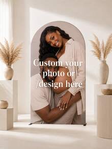1pc Elastic Banner Arch Backdrop, Personalized Customizable Multi-Size Arch Decoration, Suitable For Dome Background Frame Custom Arch Backdrop Set, Create Festive Atmosphere, Multiple Sizes Available, Suitable For Birthday And Theme Party - Multicolor - View 8