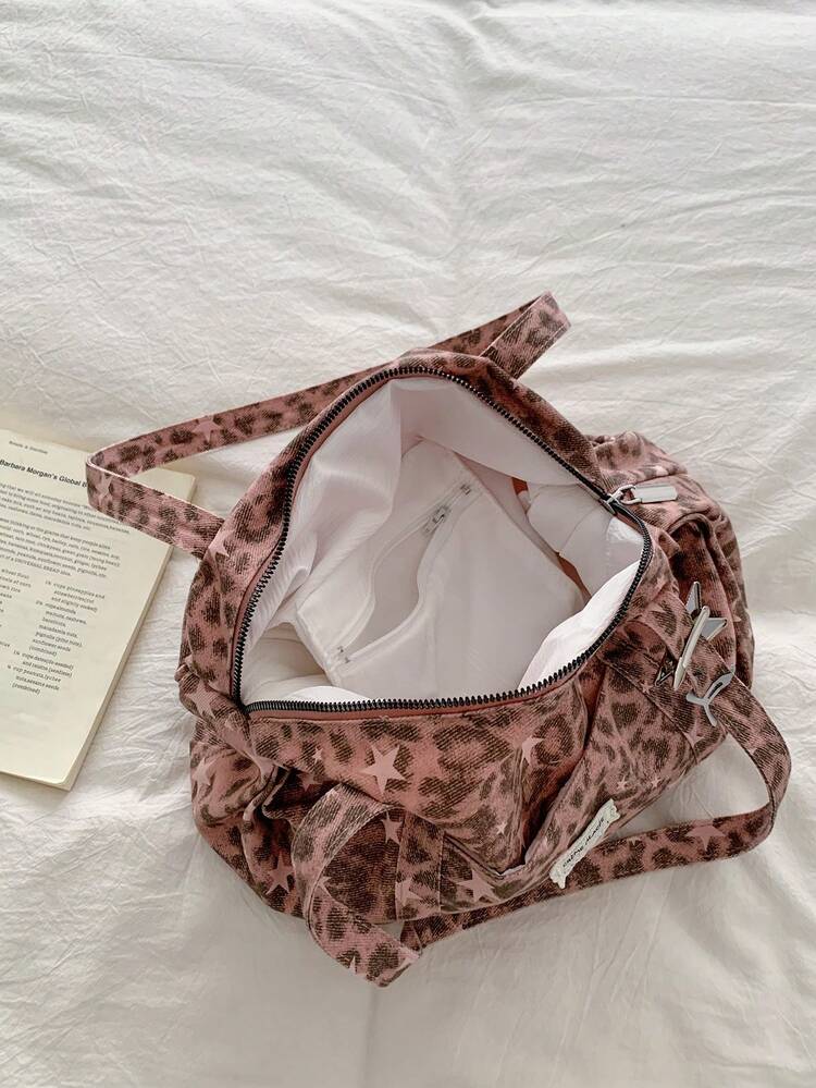 Large Capacity Tote Bag, Solid Color Nylon Shoulder Bag, Women's Casual Travel Handbag - Multicolor - View 5