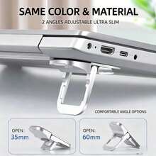 1 Pair Adjustable Keyboard Stand, Universal For Keyboard And Laptop. Multi-Purpose: Keyboard Height Increase And Laptop Cooling. Essential For Students Back To School And Business Travel. Lightweight And Compact, Space-Saving, 2-Level Adjustable. - Multicolor - View 1